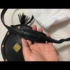 Mcm vintage tamborine black